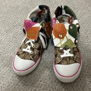 Coach Multicolor and Brown Women's Sneakers Size 5.5